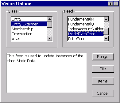 ModelData displayed in the interface